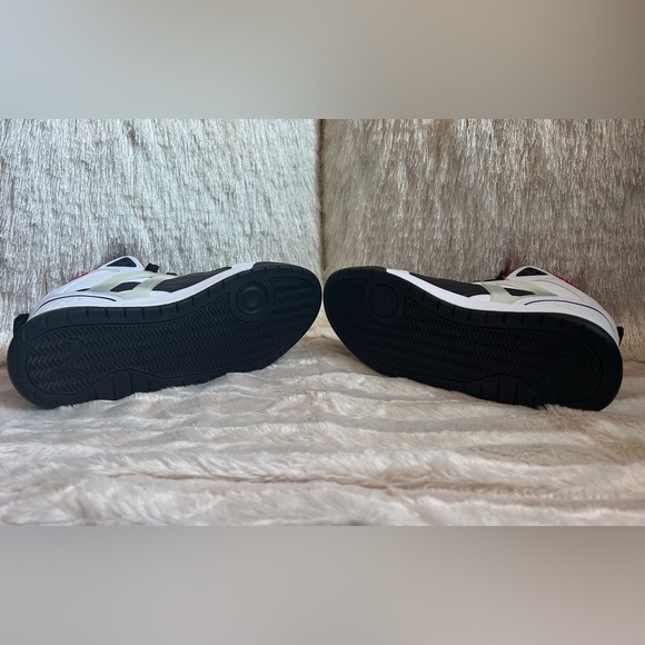 PUMA Unisex White, Red and Black Backcourt Mid Sneaker - Picture 11 of 14